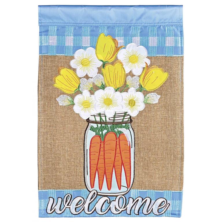 Welcome Tulips Flag
