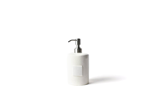 White Small Dot Cylinder Soap Pump