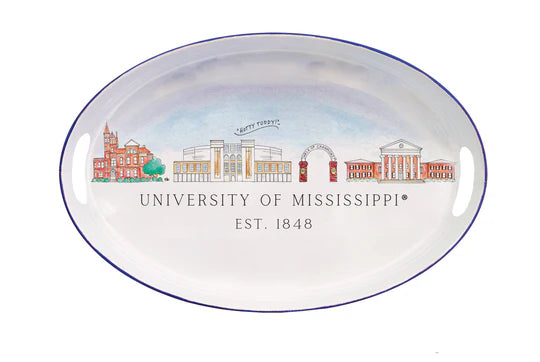 Ole Miss Skyline Oval Tray