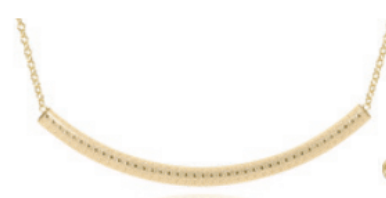 16" Necklace Gold-Bliss Bar Textured