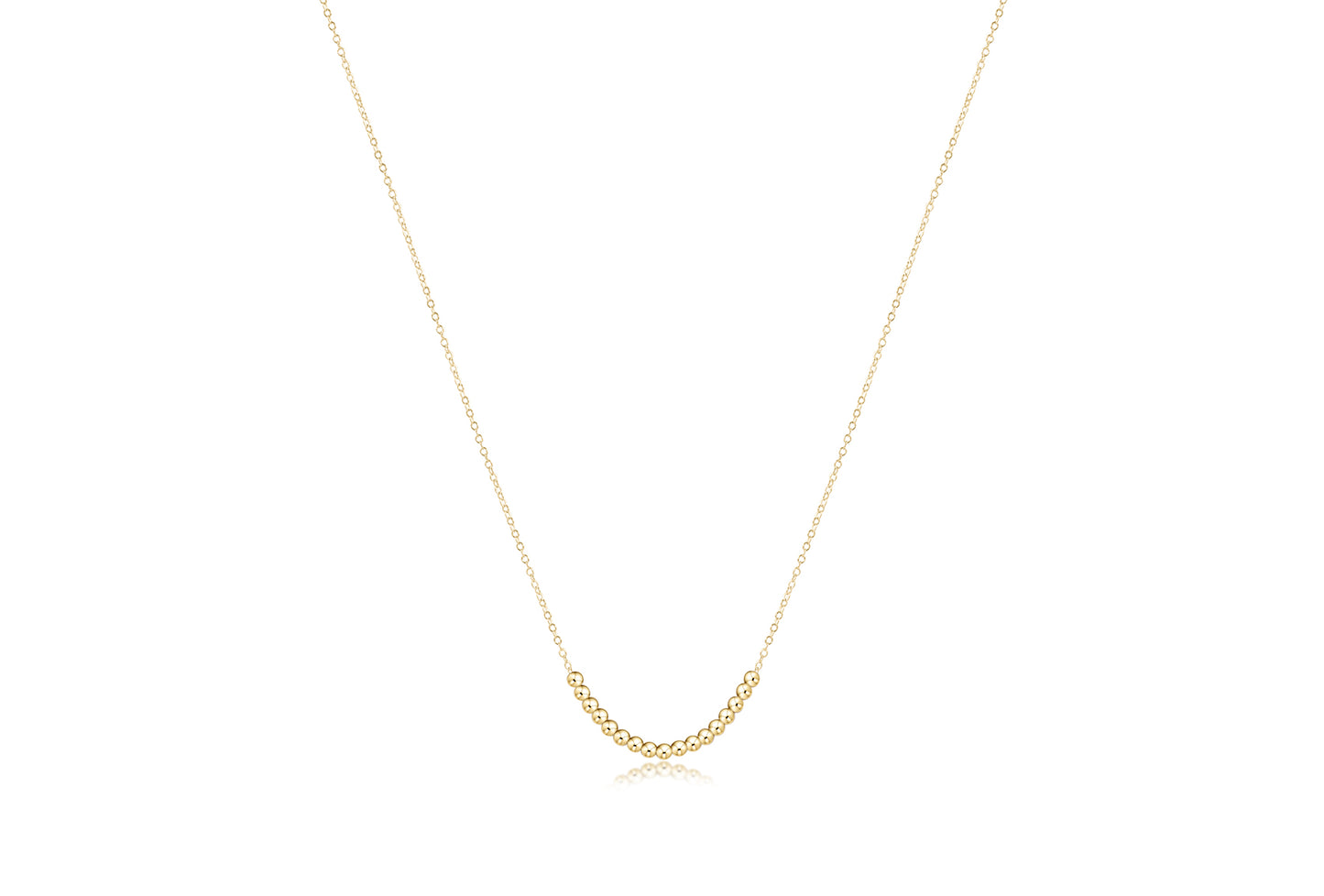 16" Necklace Gold - Classic Beaded Bliss - 2.5mm G