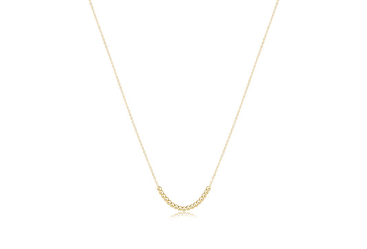 16" Necklace Gold - Classic Beaded Bliss - 2.5mm G