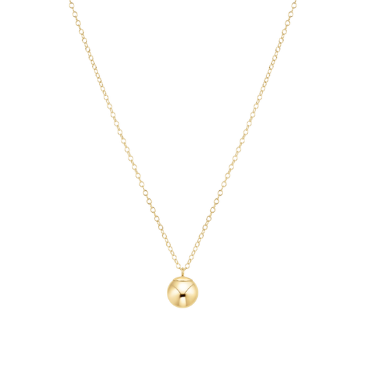 16" Necklace Gold - Classic Gold 10mm Charm