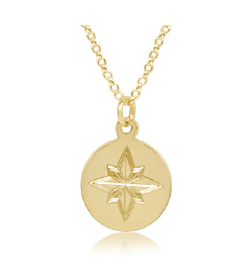 16" Necklace Gold - Direction Gold Disc