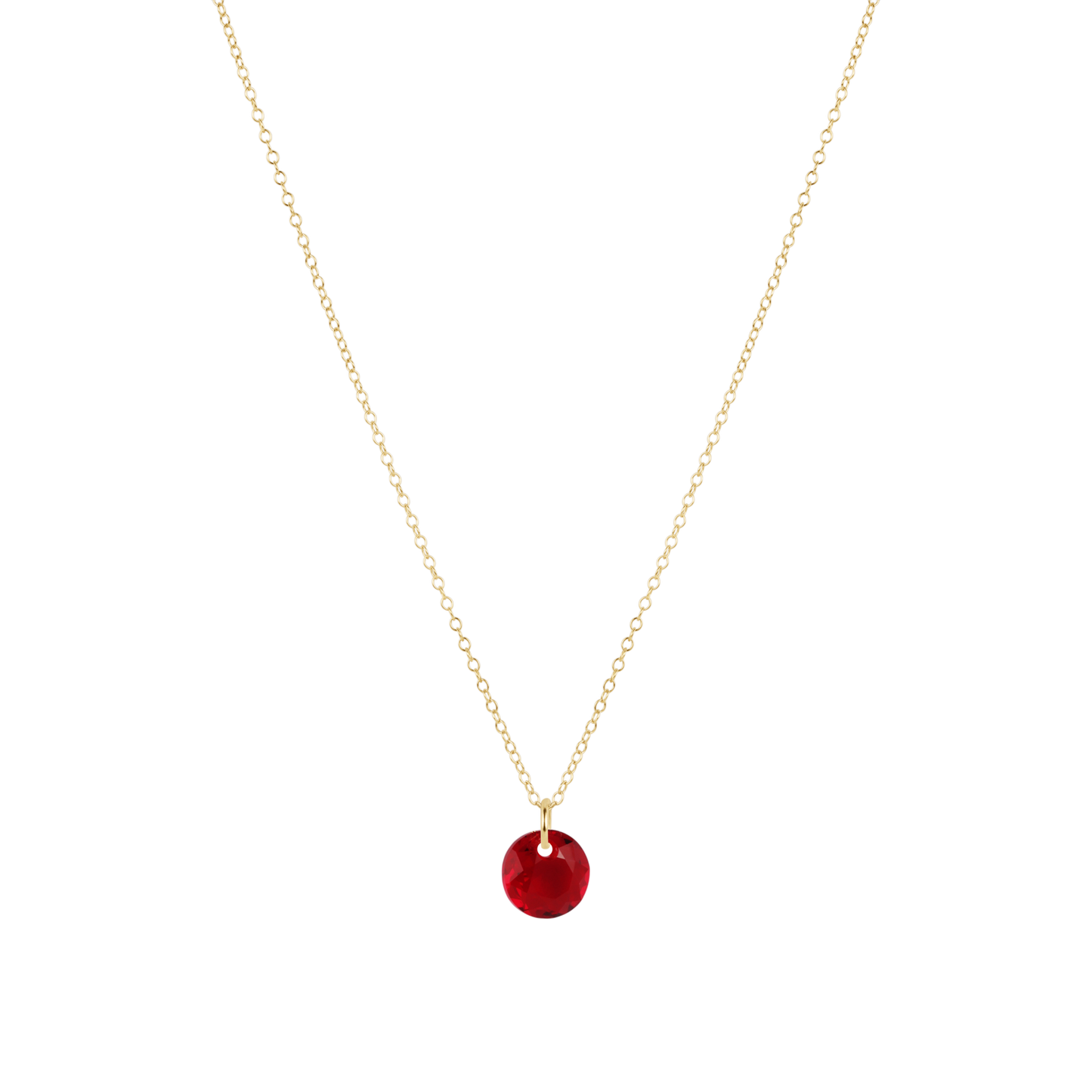 16" Necklace Gold - Reflection Small Charm - 01