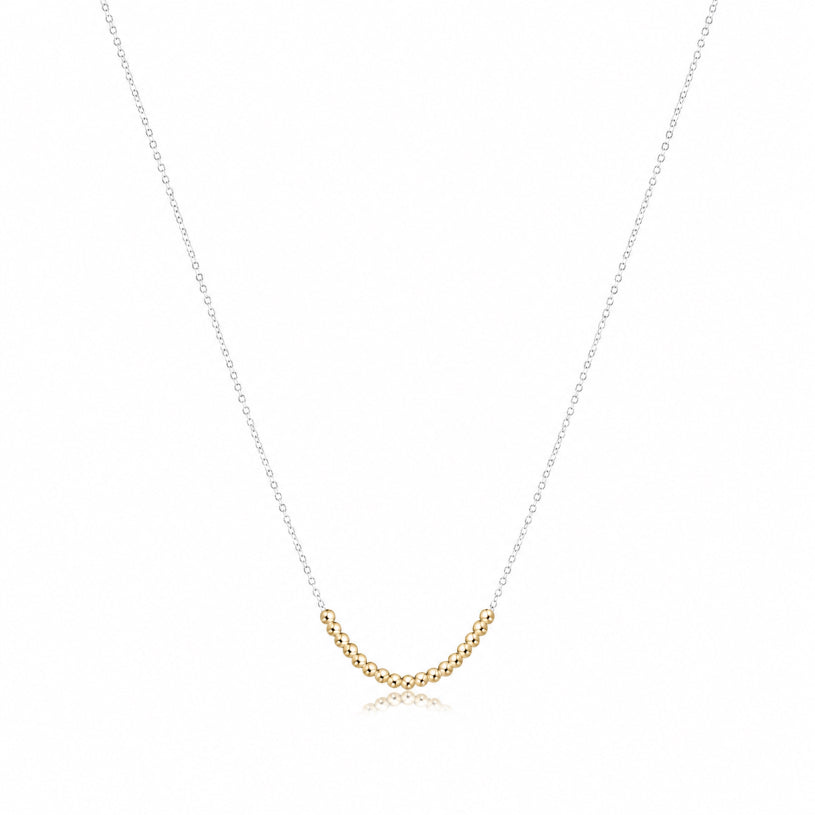 16" Necklace Mixed Metal - Beaded Bliss Small Gold