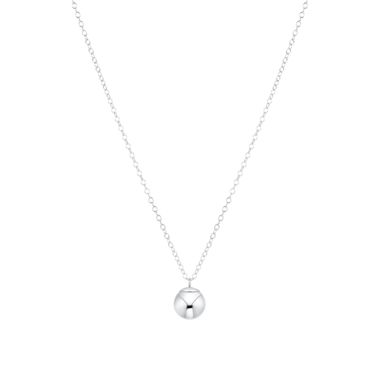 16" Necklace Sterling - Classic Sterling 10mm Charm