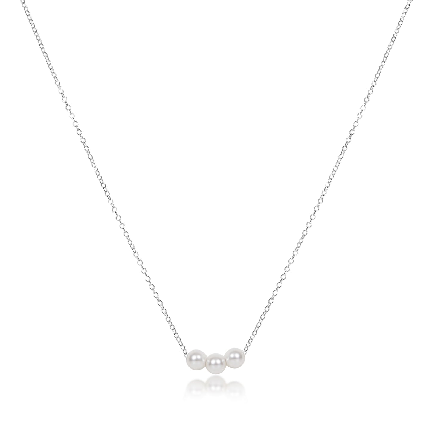 16" Necklace Sterling Silver -Joy Pearl