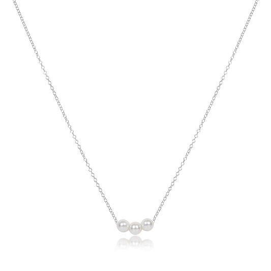 16" Necklace Sterling Silver -Joy Pearl