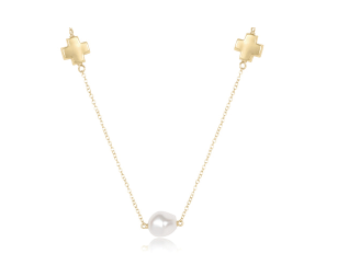 17" Choker Simplicity Chain Gold - Signature Cross