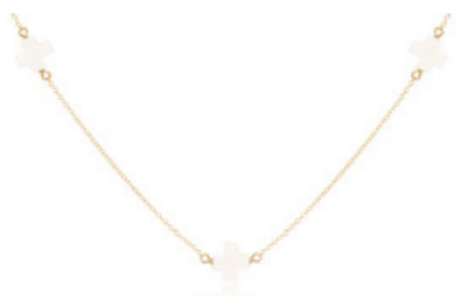 17" Choker Simplicity Chain Gold - Signature Cross