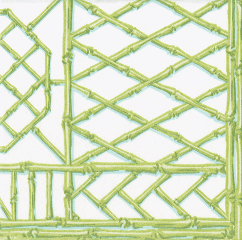 Bamboo Screen Moss Green-Ppr Linen Napkin Airlaid Cocktail