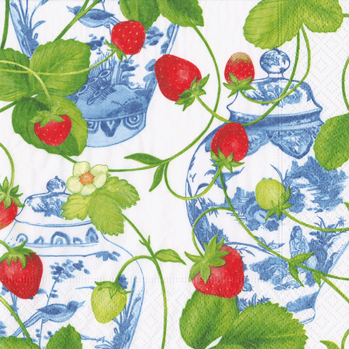 Strawberries And Cream Napkin Luncheon
