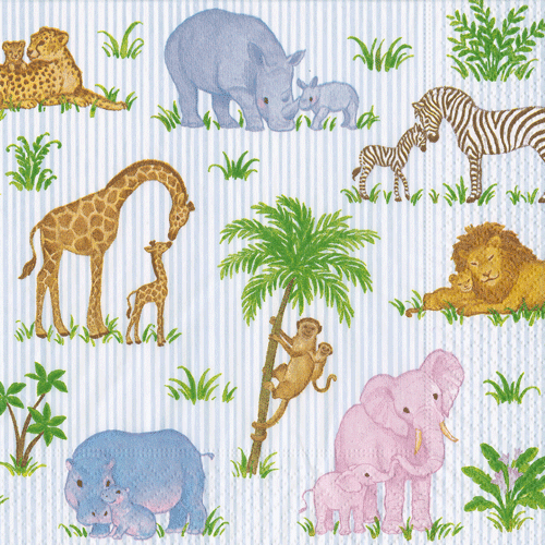 Safari Baby Napkin Cocktail