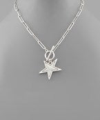 Star Toggle Necklace - Silver