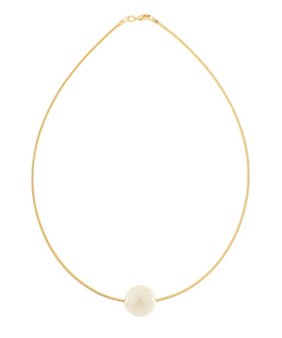 Gold Cream Pearl - Necklace