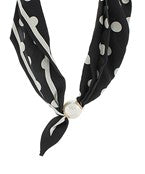 Pearl Polka Dot Scarf Necklace