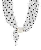 Pearl Polka Dot Scarf Necklace
