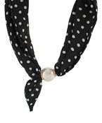 Pearl Polka Dot Scarf Necklace