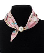 Emma Scarf Necklace - Pink