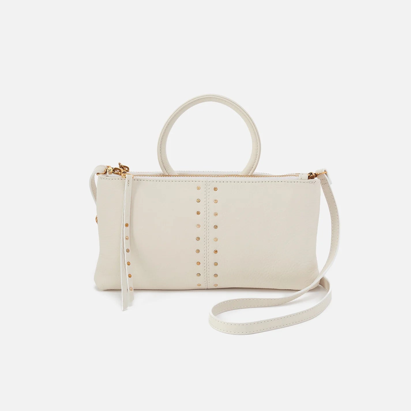Sable Crossbody In Pebbled Leather - Coastal Cloud
