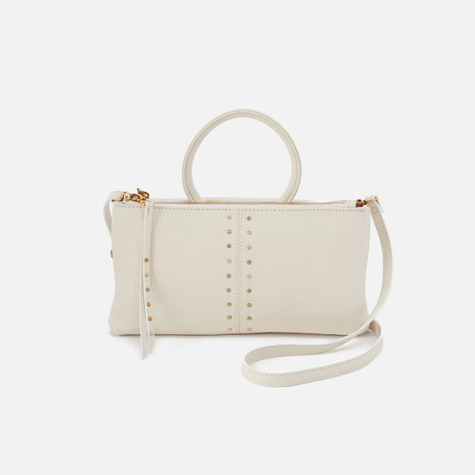 Sable Crossbody In Pebbled Leather - Coastal Cloud