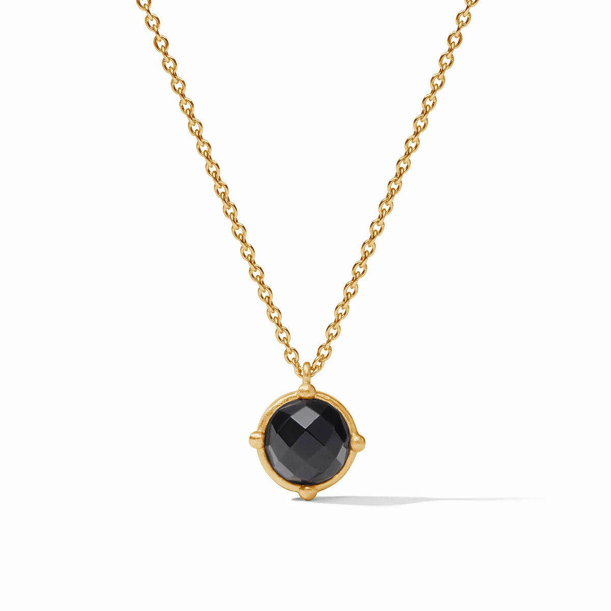 Honeybee Solitaire Necklace - Obsidian Black
