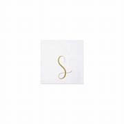 "S" Gold Monogram Cocktail Napkin - 20 count