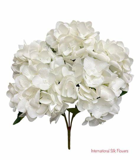 20in White Real Touch Hydrangea Spray