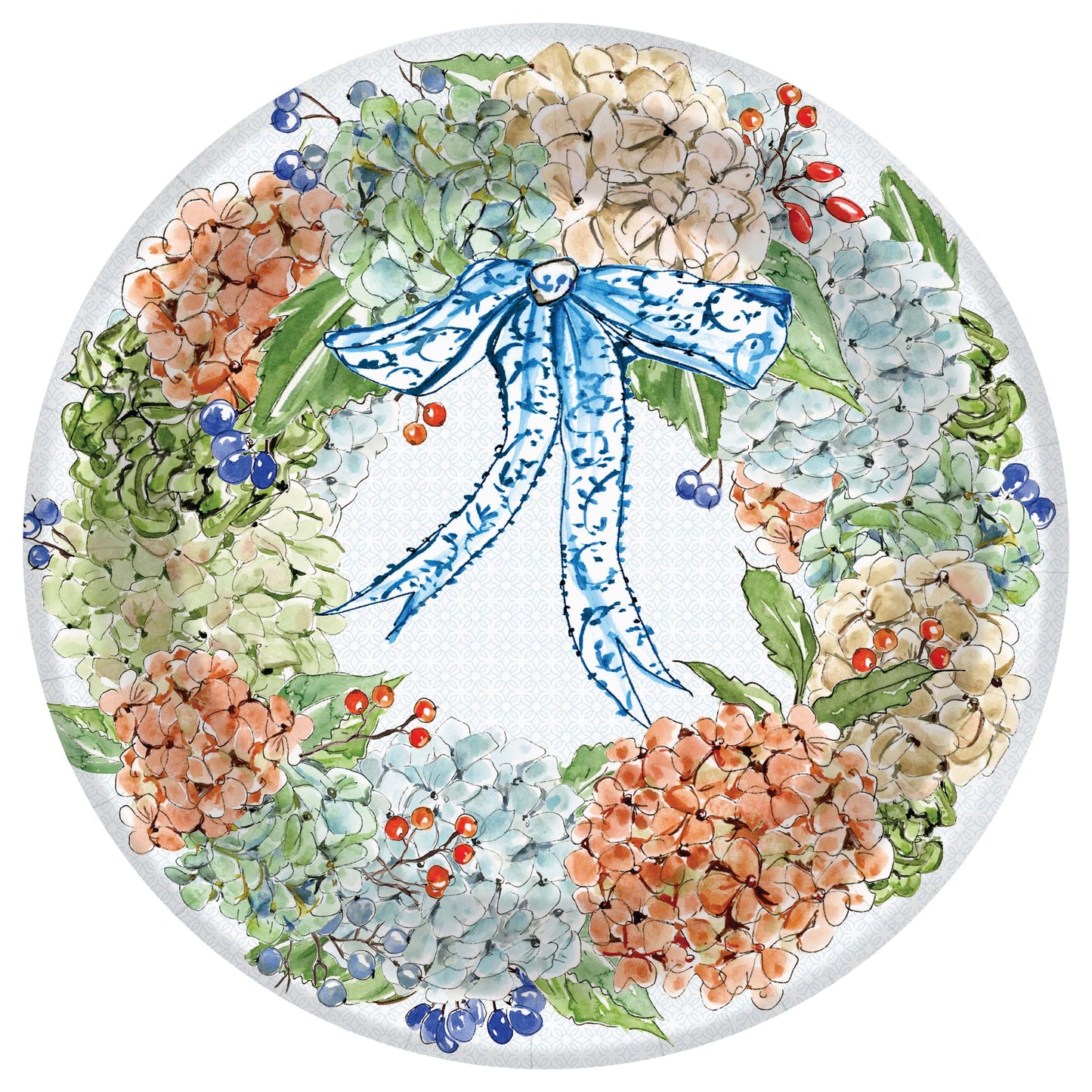 Fall Hydrangea Salad/Dessert Plates - 8 count