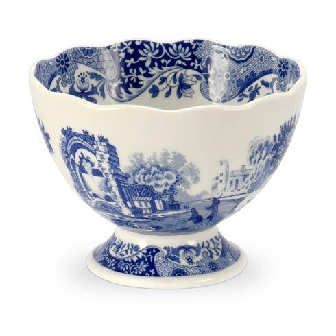 Blue Italian Footed Dish