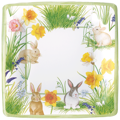 Bunnies and Daffodils Salad Plate