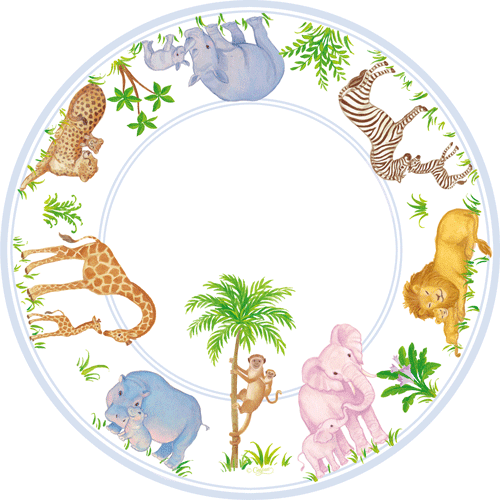 Safari Baby Salad/dessert Plates