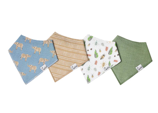 Peanut - 4 Pack Bandana Bib