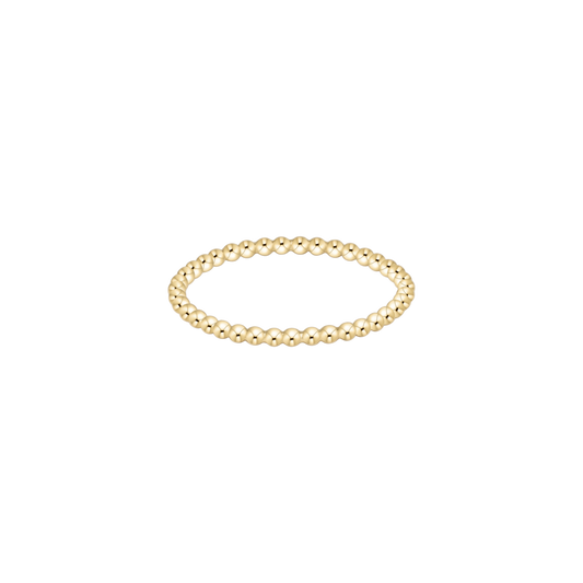 Classic Gold 1.5mm Bead Ring - Size 6