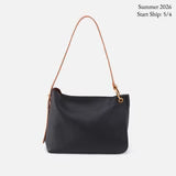 Rayna Shoulder Bag In Double-Faced Leather - Black