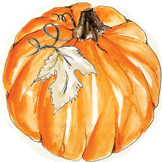 Chinoiserie Pumpkin Topiary Shaped Lunch Napkin