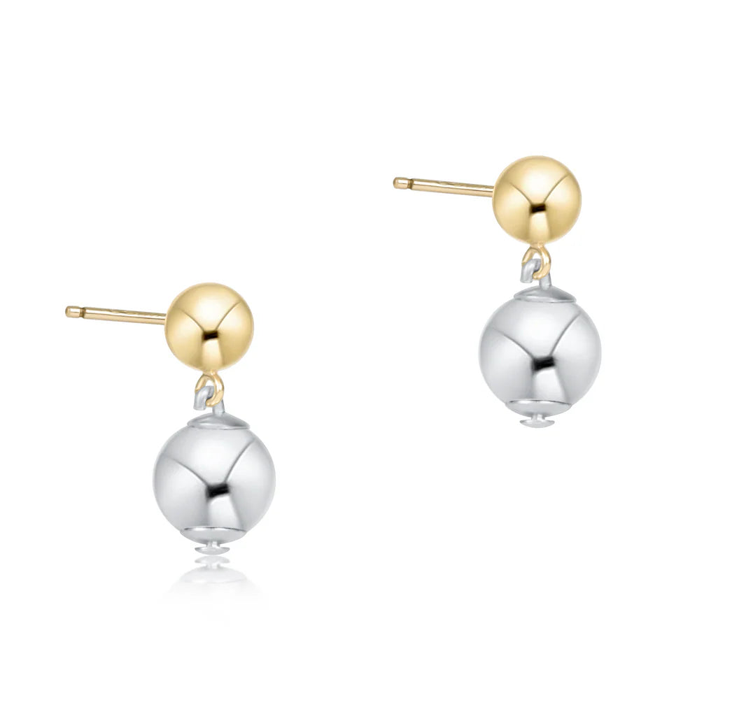 Classic 10mm Ball Drop Stud - Mixed Metal