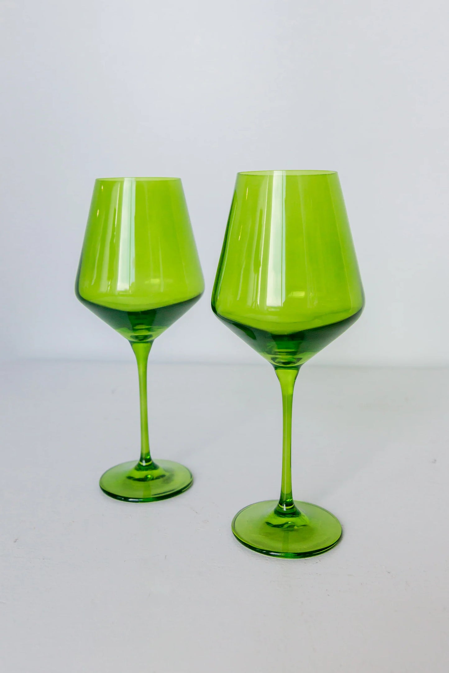 Stemware Wine Set/2-Forest Gree