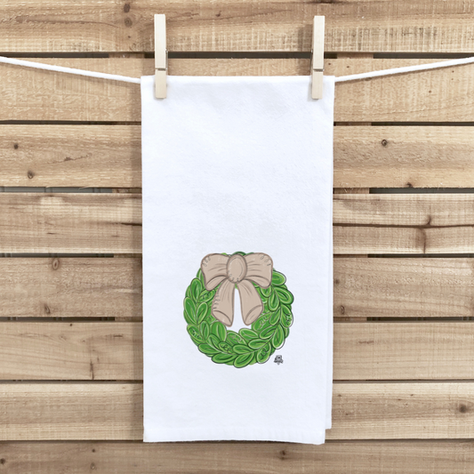 Wreath Bow Tea Towel