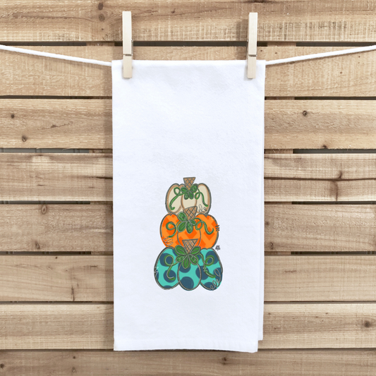 Pumpkin Stack Tea Towel