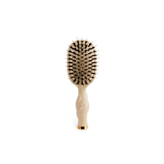 Mini Boar Bristle Hair Brush - Tan