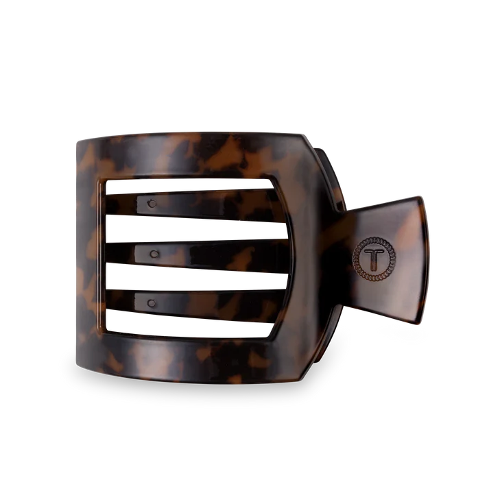 Square Flat Hair Clip - Tortoise
