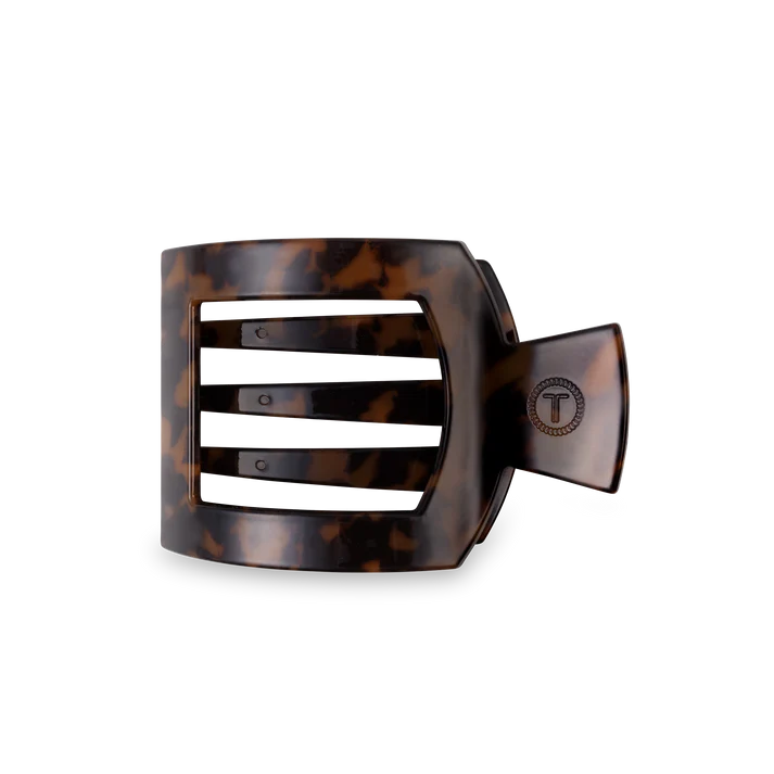 Square Flat Hair Clip - Tortoise