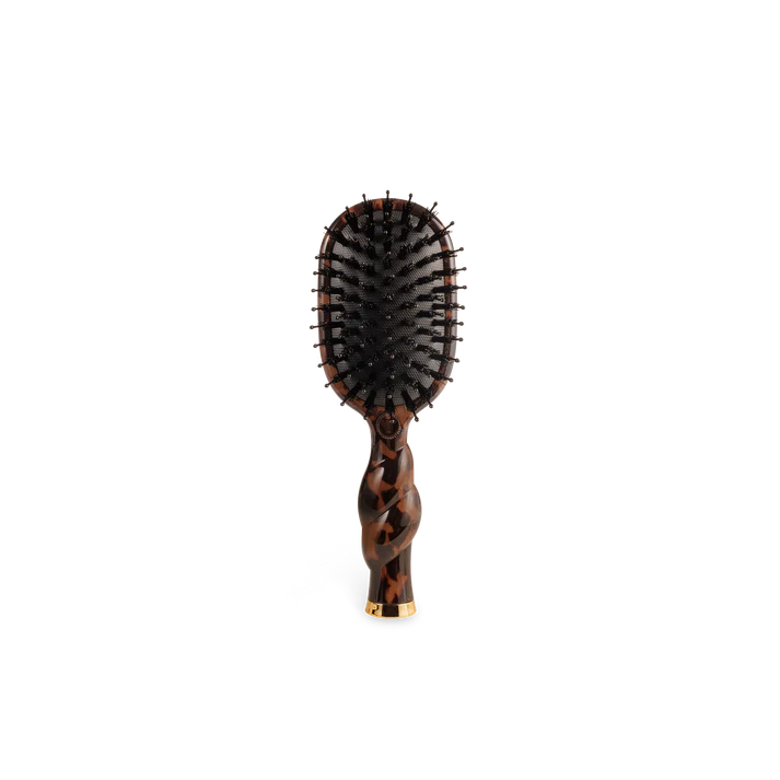 Mini Boar Bristle Hair Brush - Tortoise