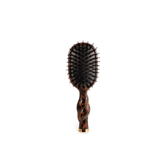 Mini Boar Bristle Hair Brush - Tortoise