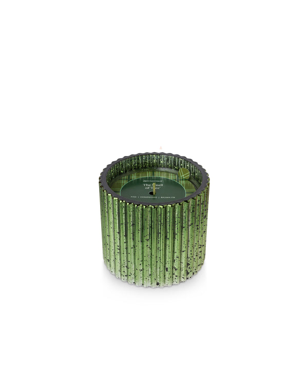 The Smell Of Tree Ribbed Glass Candle