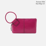 Sable Wristlet In Polished Leather Cactus Flower