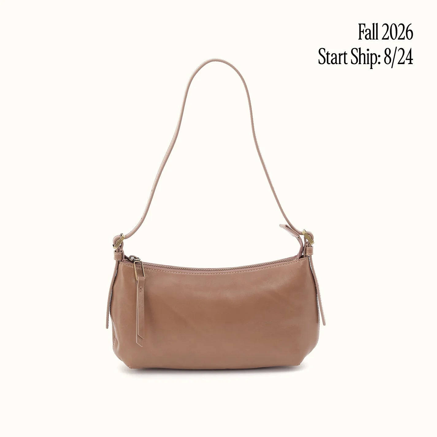 Scottie Slim Shoulder In Polished Leather - Woodsmoke