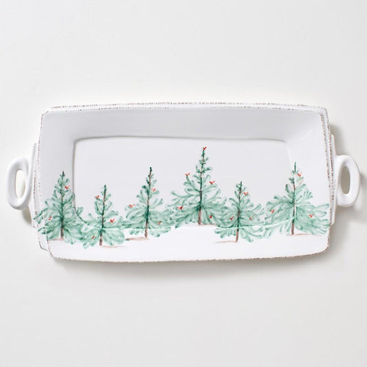 Lastra Holiday Handle Rect Platter 2623